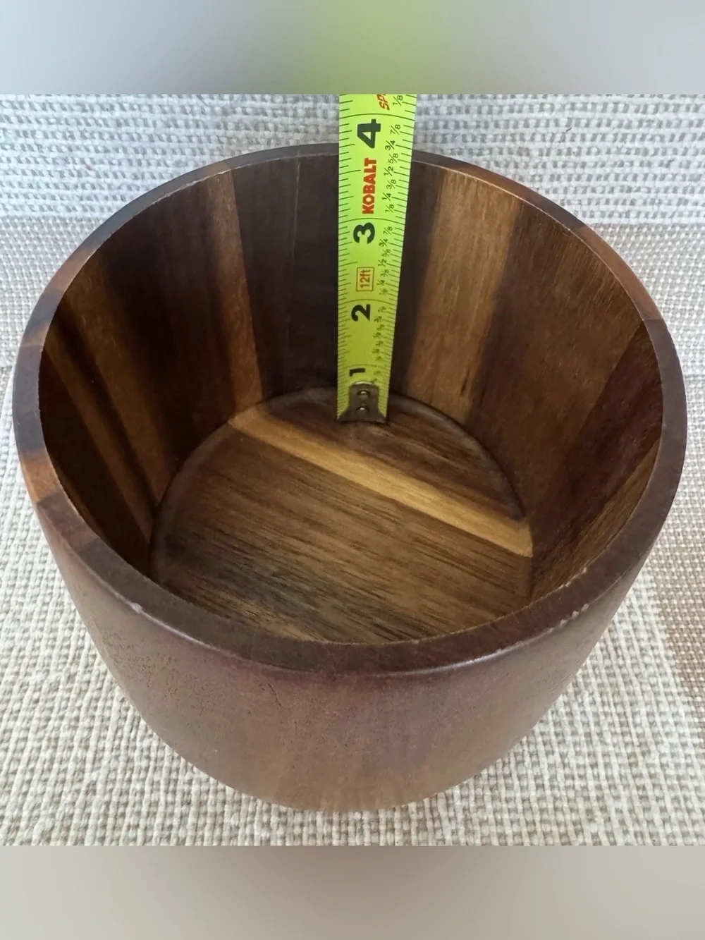 Wooden Coffee Storage Jar Container With Lid 5” Acacia Airtight Canister Wood